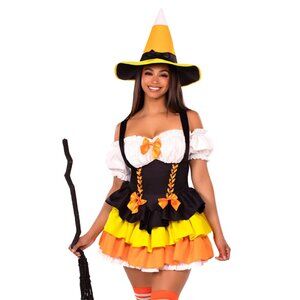 Two Piece Candy Corn Witch Costume Set